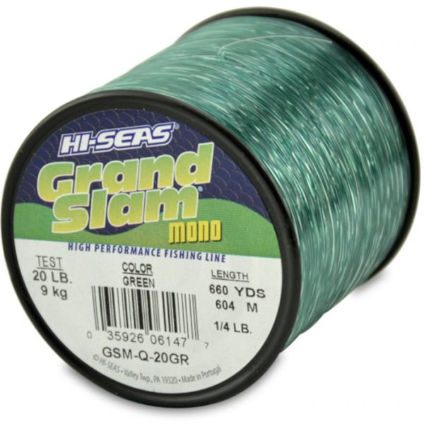 Hi-Seas Grand Slam Mono 1/4 lb. Spool Green GSM-Q-20GR