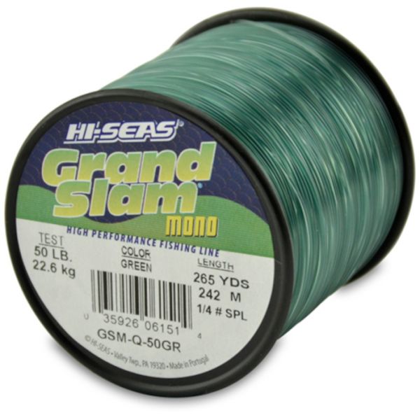 Hi-Seas Grand Slam Mono 1/4 lb. Spool Green GSM-Q-50GR