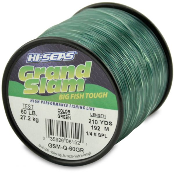 Hi-Seas Grand Slam Mono 1/4 lb. Spool Green GSM-Q-60GR