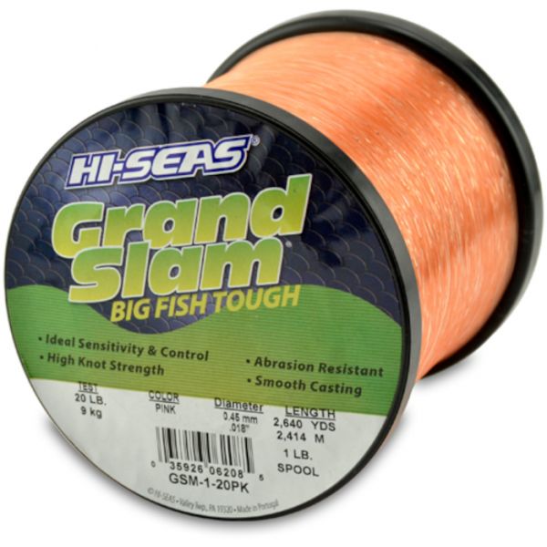 Hi-Seas Grand Slam Mono 1 lb. Spool Pink GSM-1-20FY