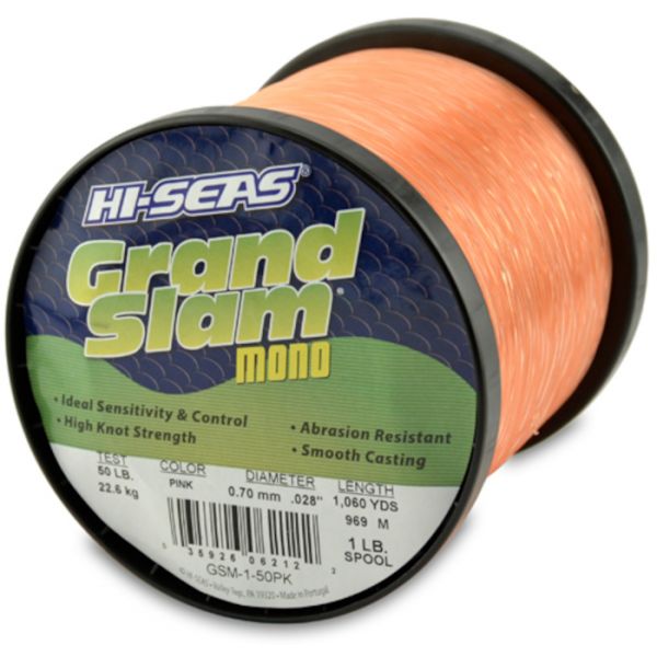 Hi-Seas Grand Slam Mono 1 lb. Spool Pink GSM-1-50FY