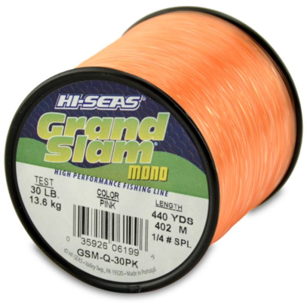 Hi-Seas Grand Slam Mono 1/4 lb. Spool Pink GSM-Q-30PK