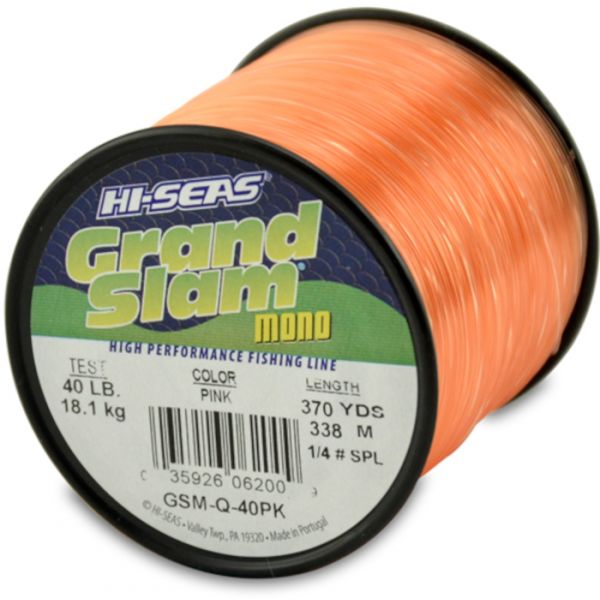 Hi-Seas Grand Slam Mono 1/4 lb. Spool Pink GSM-Q-40PK