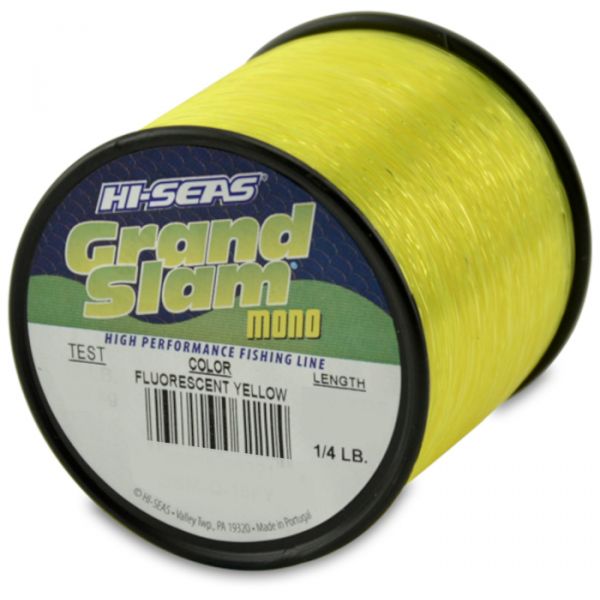 Hi-Seas Grand Slam Mono 1/4 lb. Spool Fluorescent Yellow