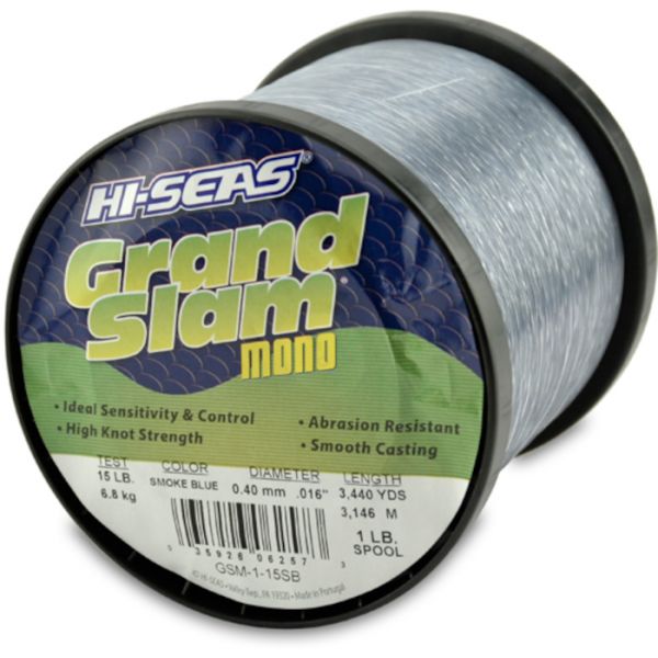 Hi-Seas Grand Slam Mono 1 lb. Spool Smoke Blue GSM-1-15SB