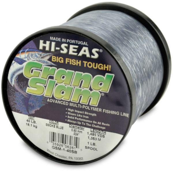 Hi-Seas Grand Slam Mono 1 lb. Spool Smoke Blue GSM-1-40SB