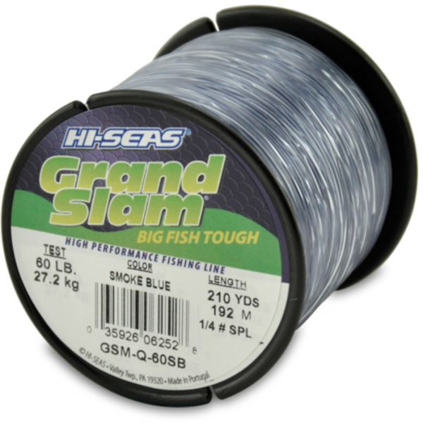 Hi-Seas Grand Slam Mono 1/4 lb. Spool Smoke Blue GSM-Q-60SB