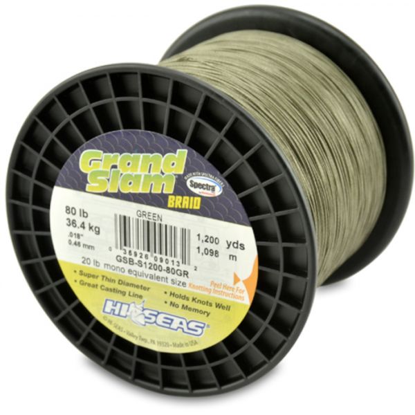 Hi-Seas GSB-F1200-80GR Grand Slam Braid 1200yds