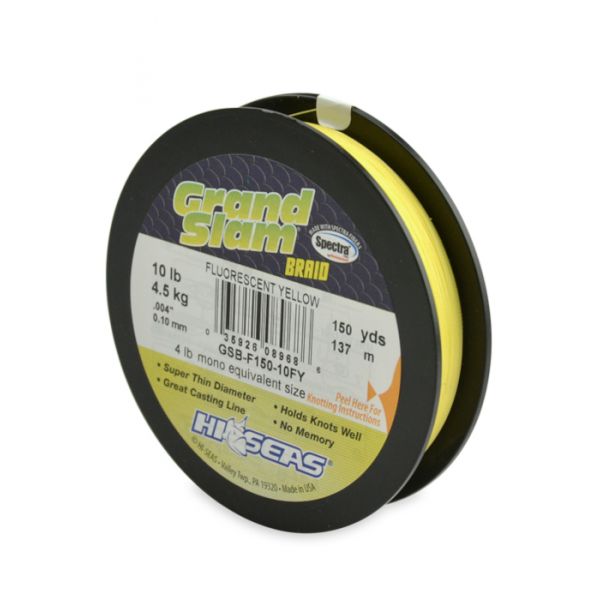 Hi-Seas GSB-F150-10FY Grand Slam Braid 150yds