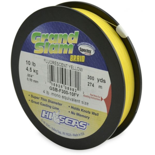 Hi-Seas GSB-F300-10FY Grand Slam Braid 300yds