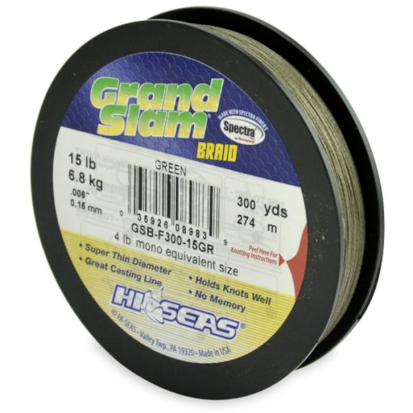 Hi-Seas GSB-F300-15GR Grand Slam Braid 300yds