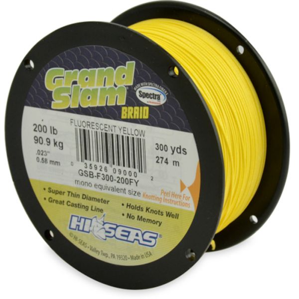 Hi-Seas GSB-F300-200FY Grand Slam Braid 300yds