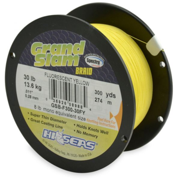 Hi-Seas GSB-F300-30FY Grand Slam Braid 300yds