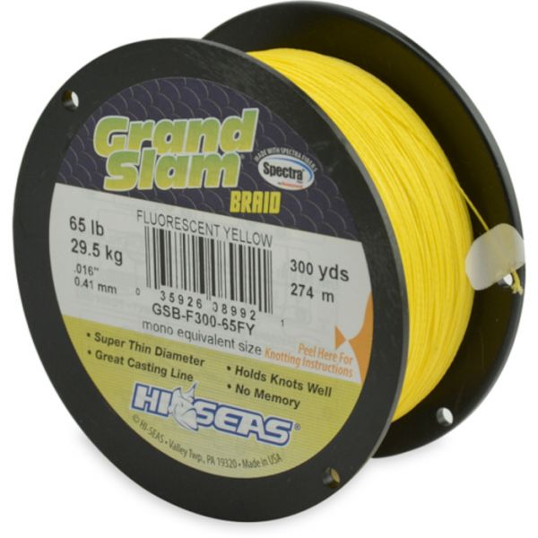 Hi-Seas GSB-F300-65FY Grand Slam Braid 300yds