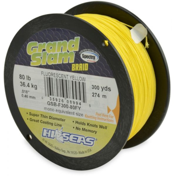 Hi-Seas GSB-F300-80FY Grand Slam Braid 300yds