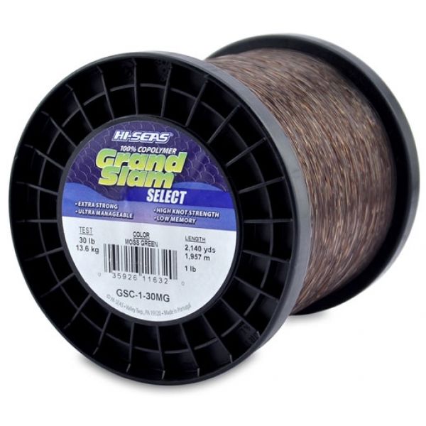 Hi-Seas GSC-1-30MG Grand Slam Select Moss Green 30lb 1lb Spool