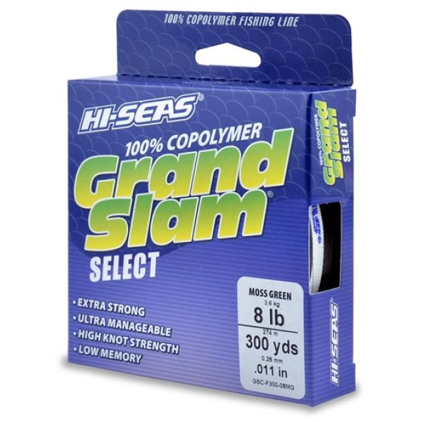 Hi-Seas GSC-F300-08MG Grand Slam Select Moss Green 8lb 300yds