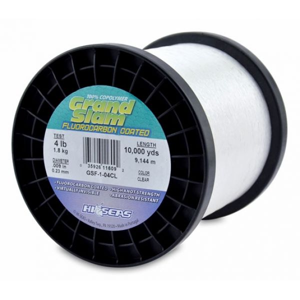 Hi-Seas GSF-1-04CL Grand Slam Fluorocarbon Coated 4lb 1lb Spool