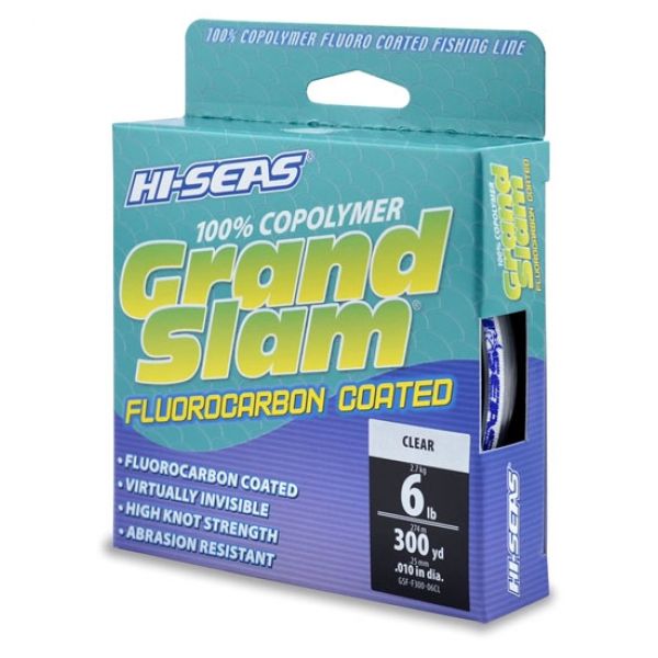 Hi-Seas GSF-F300-06CL Grand Slam Fluorocarbon Coated 6lb 300yds