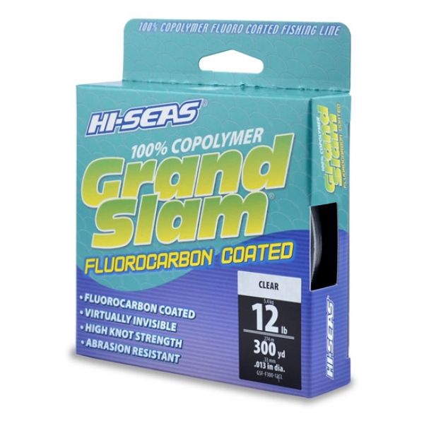 Hi-Seas GSF-F300-12CL Grand Slam Fluorocarbon Coated 12lb 300yds