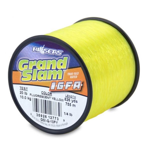 Hi-Seas Grand Slam IGFA Monofilament 1/4 lb. Spool GSI-Q-10FY