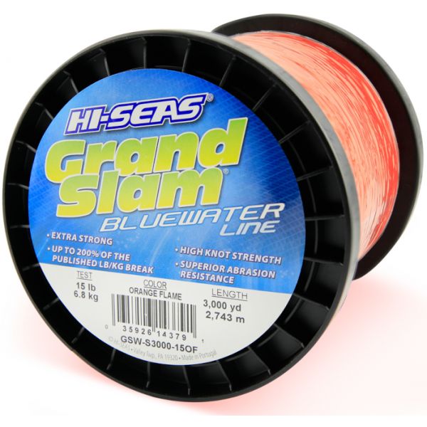 Hi-Seas GSW-S3000-15OF Grand Slam Bluewater 15lb Fishing Line 3000yds