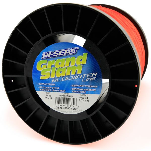 Hi-Seas GSW-S3000-80OF Grand Slam Bluewater 80lb Fishing Line 3000yds