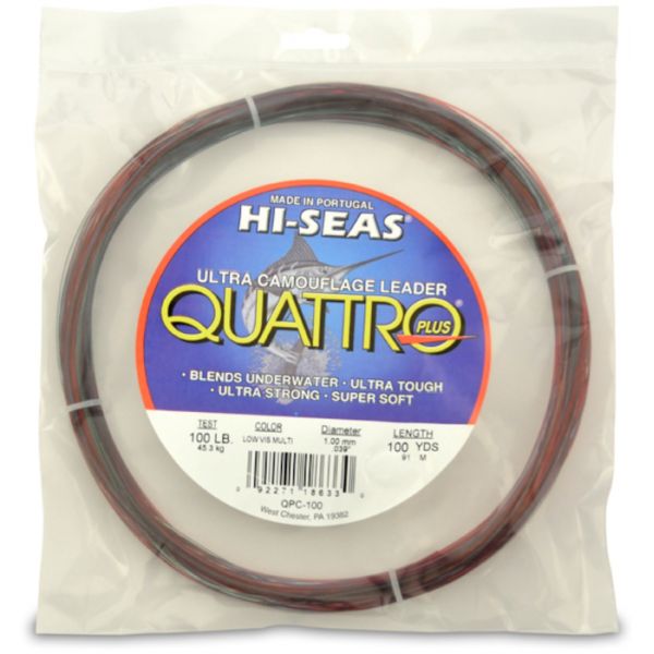 Hi-Seas Quattro Plus Low-Vis Camo Leader 100 yd. Coil QPC-100