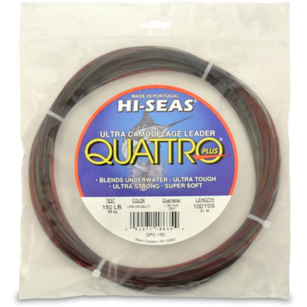 Hi-Seas Quattro Plus Low-Vis Camo Leader 100 yd. Coil QPC-150