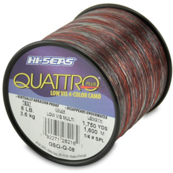 Hi-Seas Quattro Plus Low-Vis Camo Line 1/4 lb. Spool GSQ-Q-08