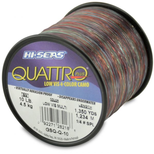 Hi-Seas Quattro Plus Low-Vis Camo Line 1/4 lb. Spool GSQ-Q-10