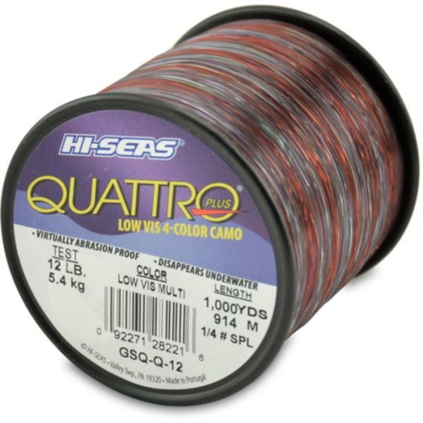 Hi-Seas Quattro Plus Low-Vis Camo Line 1/4 lb. Spool GSQ-Q-12