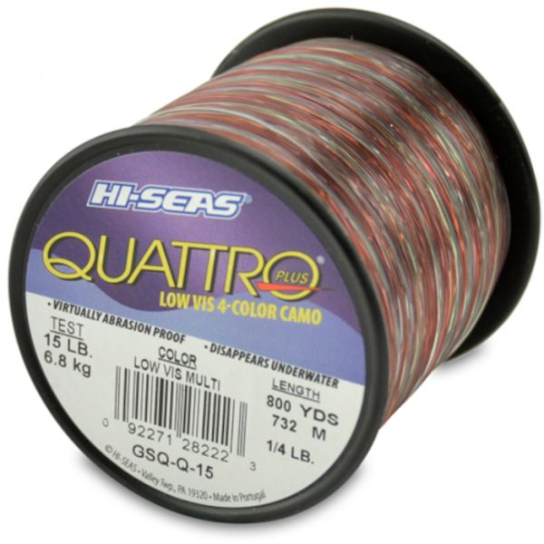 Hi-Seas Quattro Plus Low-Vis Camo Line 1/4 lb. Spool GSQ-Q-15