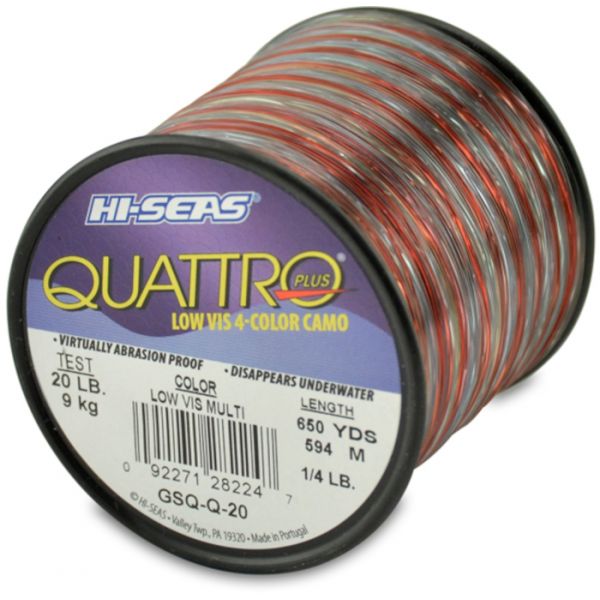 Hi-Seas Quattro Plus Low-Vis Camo Line 1/4 lb. Spool GSQ-Q-20