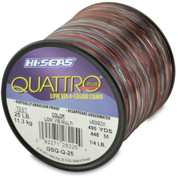 Hi-Seas Quattro Plus Low-Vis Camo Line 1/4 lb. Spool GSQ-Q-25