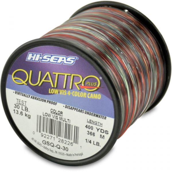 Hi-Seas Quattro Plus Low-Vis Camo Line 1/4 lb. Spool GSQ-Q-30