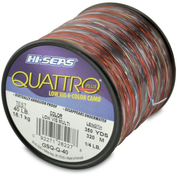 Hi-Seas Quattro Plus Low-Vis Camo Line 1/4 lb. Spool GSQ-Q-40