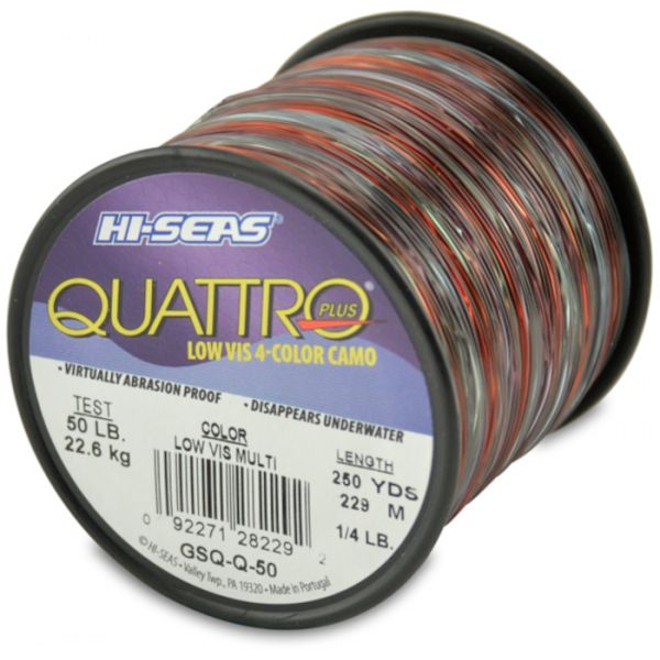 Hi-Seas Quattro Plus Low-Vis Camo Line 1/4 lb. Spool GSQ-Q-50