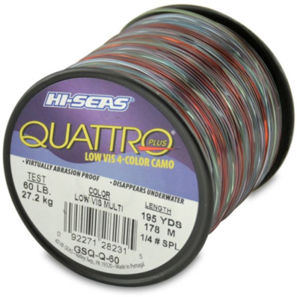 Hi-Seas Quattro Plus Low-Vis Camo Line 1/4 lb. Spool GSQ-Q-60