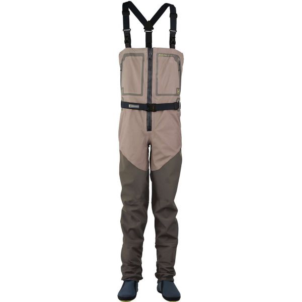 Hodgman Aesis Sonic Zip Stocking Foot Wader - Bronze/Olive - Large