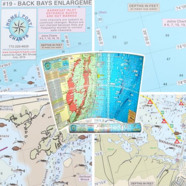 Home Port Chart #19 - Tices Shoal, Barnegat Bay to Little Egg Inlet