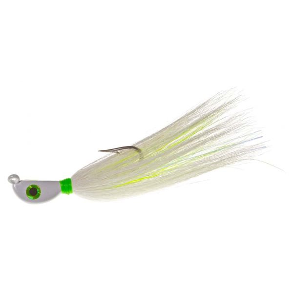 Hookup Lures Big Bucktail - 1.5 oz. White/Green/White