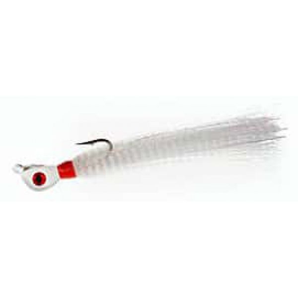 Hookup Lures SynTail Bucktail - 2.5 oz. White/Red/White