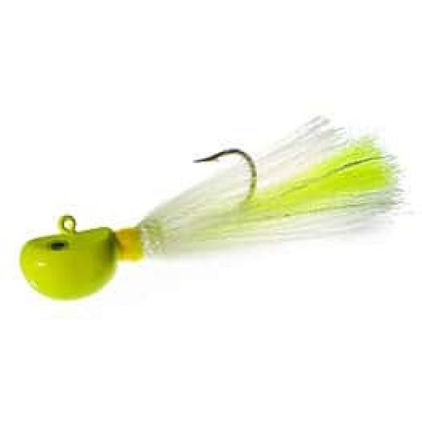 Hookup Lures SynTail Bucktail - 4 oz. Chartreuse/White