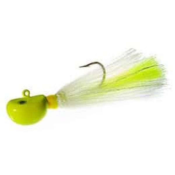 Hookup Lures SynTail Bucktail - 6 oz. Chartreuse/White