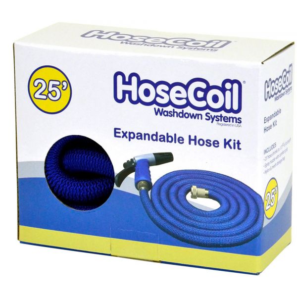 HoseCoil Expandable Hose Kit w/ Nozzle and Storage Bag