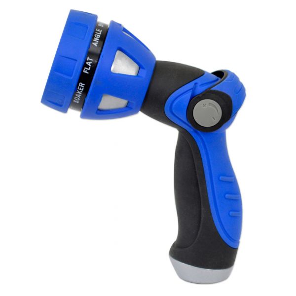 HoseCoil Thumb Lever Nozzle w/ Metal Body & 9 Pattern Spray Head