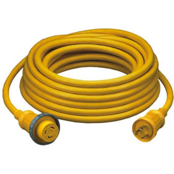 Hubbell 61CM08 Molded Cord Set - 30A - 50ft - Yellow