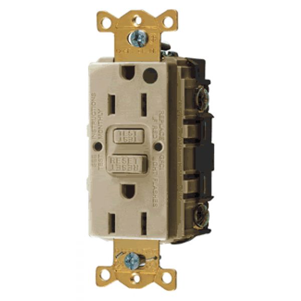 Hubbell GFRST52MI GFCI Receptacle 15A 125V