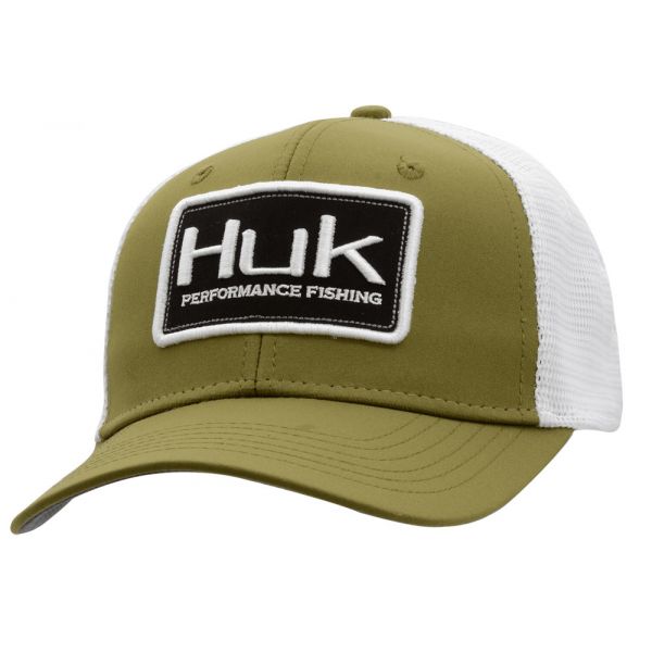 Huk Angler Sport Trucker Hat - Military Olive Drab